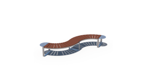 Banquette acier bois Vintimille - Serpentin