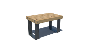 Tabouret acier bois Vintimille – 75 cm