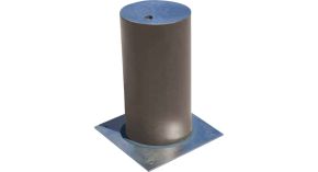 Borne semi-automatique Ø 28 cm – Verrouillage clé triangle, inox 316L