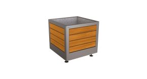 JARDINIERE MENTON BOIS/ACIER