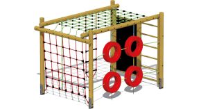 Combiné en bois de jeux de grimpe - 6 à 12 ans