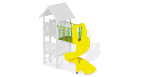 Aire de jeux Tour de guet - Option toboggan - Spirale