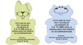 Panneau d'affichage extérieur figurines 