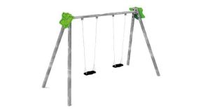 Balançoire 2 places - acier galvanisé - 2 à 12 ans