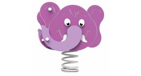 Jeu sur ressort Eléphant violet - 1 à 12 ans