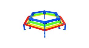 BANC BAMBIN VERSION PRIMAIRE TOUR D'ARBRE MUTLICOLOR