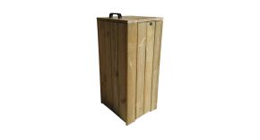 Poubelle ext&eacute;rieure en bois Lacanau &ndash; 80 L