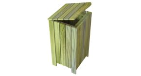 Poubelle en bois extérieur Biscarosse - 100 L