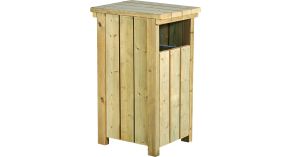 Poubelle extérieur bois Sevilla - 80 L 