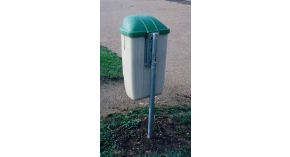 Poteau acier pour corbeille OSLO &ndash; &Agrave; sceller