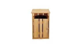 Poubelle en bois pour totem canin - 35 L