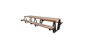 ENSEMBLE MODULABLE AGEN LG 370 CM PIN/ACIER