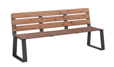 Banc Sofia anthracite 6 lames compact