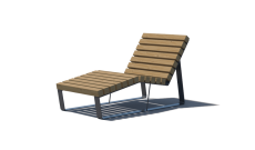 Méridienne acier bois Vintimille