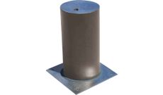 Borne semi-automatique Ø 28 cm – Verrouillage clé triangle, inox 316L