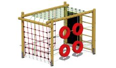 Combiné en bois de jeux de grimpe - 6 à 12 ans