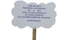 Panneau d'information pour aires de jeux - Nuage