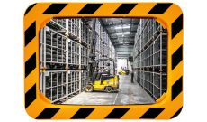 MIROIR INDUSTRIEL JAUNE ET NOIR POLYMIR - INTERIEUR