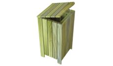 Poubelle en bois extérieur Biscarosse - 100 L