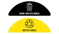 LOT DE 2 STICKERS JAKARTA TRI SELECTIF 2 X 60 L AVEC TOTEM