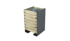 Poubelle extérieur acier bois Quimper - 50 L