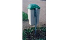 Poteau acier pour corbeille OSLO – À sceller