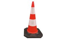 Cône de chantier lesté - Hauteur 75 ou 100 cm