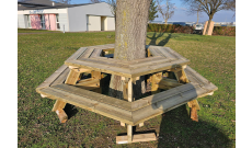 Table pique-nique en bois Merida - Contour d'arbre