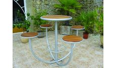 Table Gueridon bois exotique
