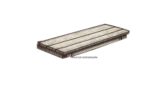 Banquette bois pour kiosque